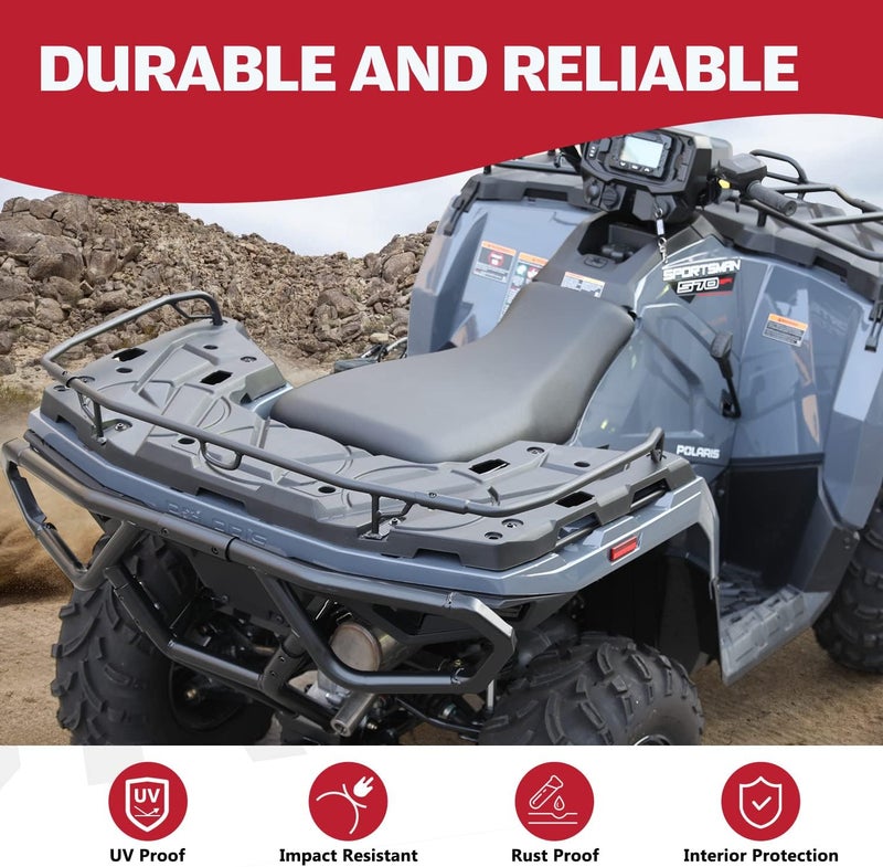 A & UTV PRO Rear Rack Extender for Polaris Sportsman 570 450 H.O. 2021 2022 2023 2024 2025, Heavy Duty Steel ATV Back Luggage Rack Extender Accessories, Replace OEM #2884841, Black - Image 2